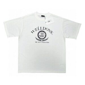 We11done Wheat Ear Font Short Sleeve White